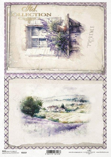 CARTA DI RISO PER DECOUPAGE A4, LAVANDA