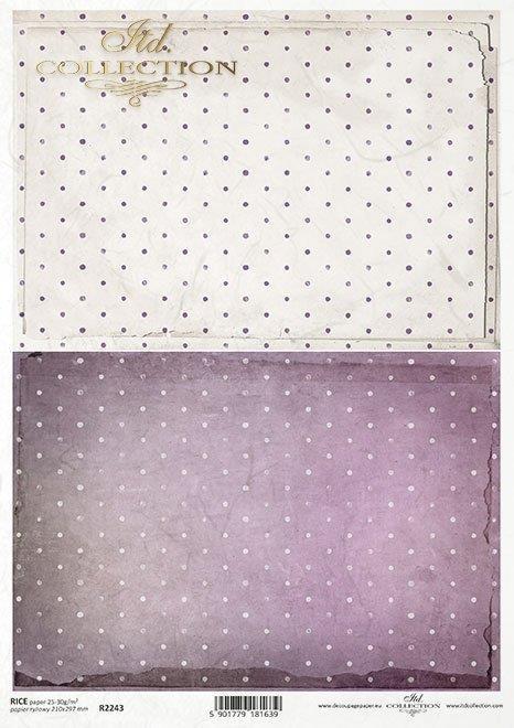 Decoupage papir, rižev A4, Sivka pike