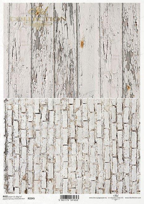 CARTA DI RISO PER DECOUPAGE A4, LEGNO