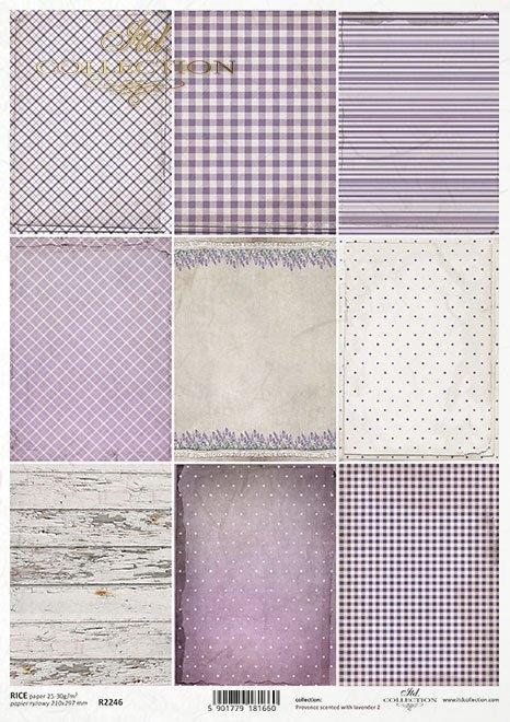 CARTA DI RISO PER DECOUPAGE A4, LAVANDA