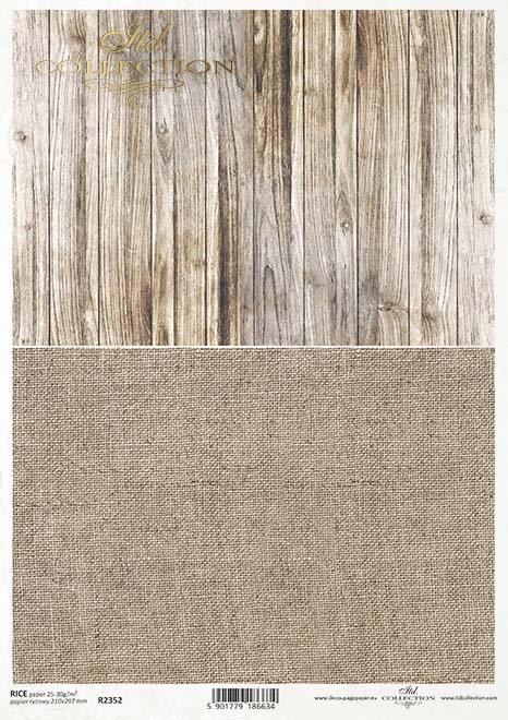 CARTA DI RISO PER DECOUPAGE A4, LEGNO