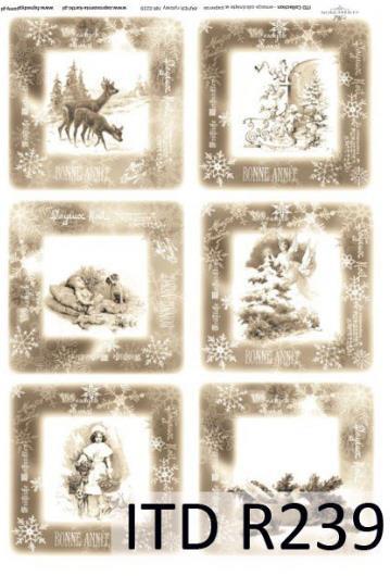 CARTA DI RISO PER DECOUPAGE A4, NATALE V