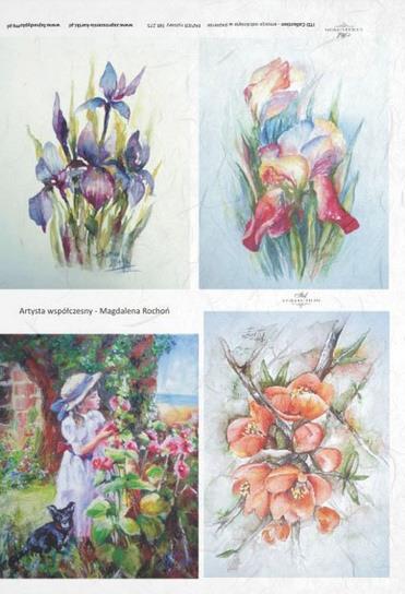 DECOUPAGE PAPIR RIŽEV A4,CVETJE&PUNČKA