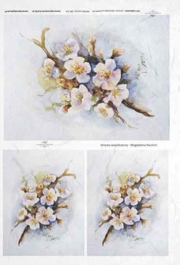 DECOUPAGE PAPIR RIŽEV A4,ČEŠNJEV CVET