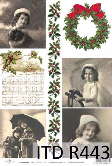 CARTA DI RISO PER DECOUPAGE A4, NATALE V