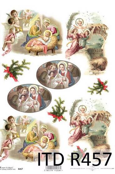 CARTA DI RISO PER DECOUPAGE A4, FAMIGLIA