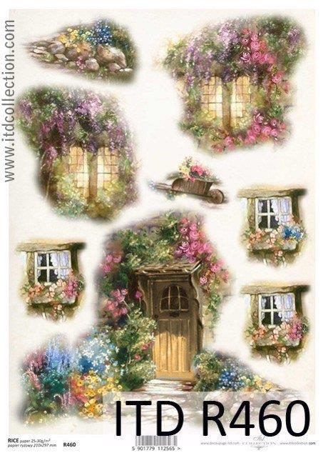 DECOUPAGE PAPIR RIŽEV A4, POLETNA HIŠA