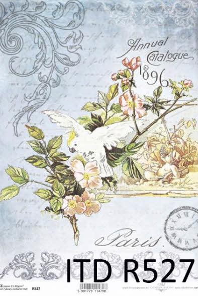 CARTA DI RISO PER DECOUPAGE A4, ANNUAL C