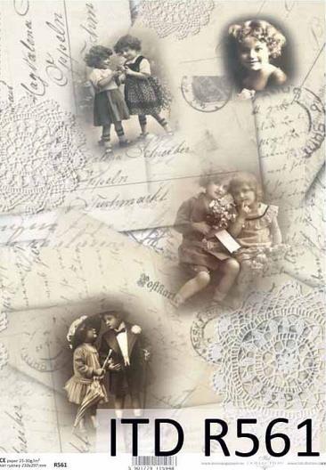 DECOUPAGE PAPIR RIŽEV A4,VINTAGE OTROCI