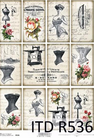 CARTA DI RISO PER DECOUPAGE A4, PER LE S