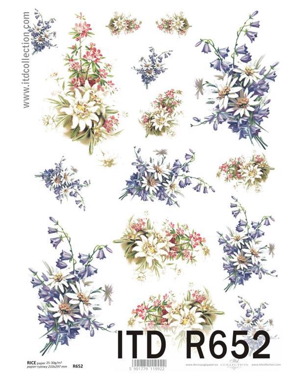 CARTA DI RISO PER DECOUPAGE A4, MAZZO DI