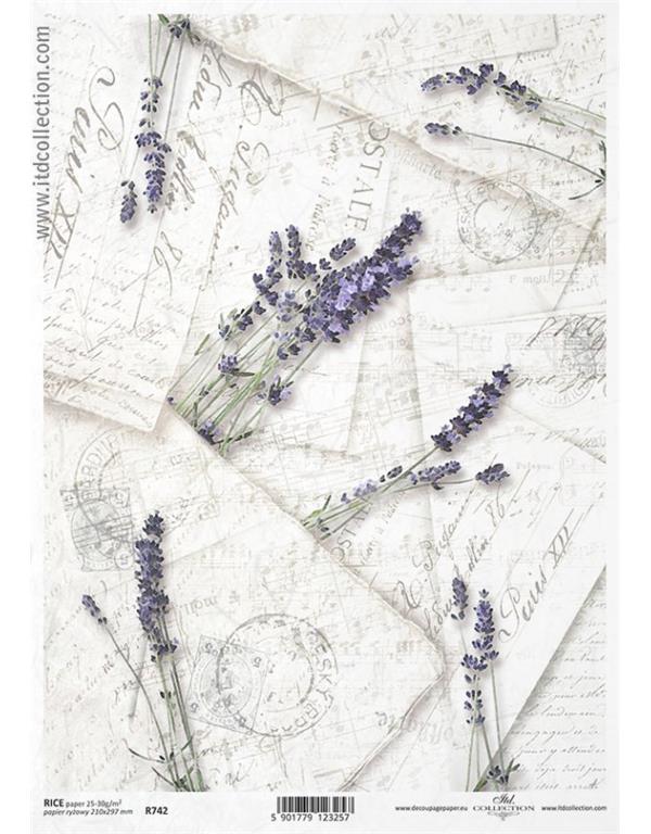 DECOUPAGE PAPIR RIŽEV A4,SIVKA&PISMA