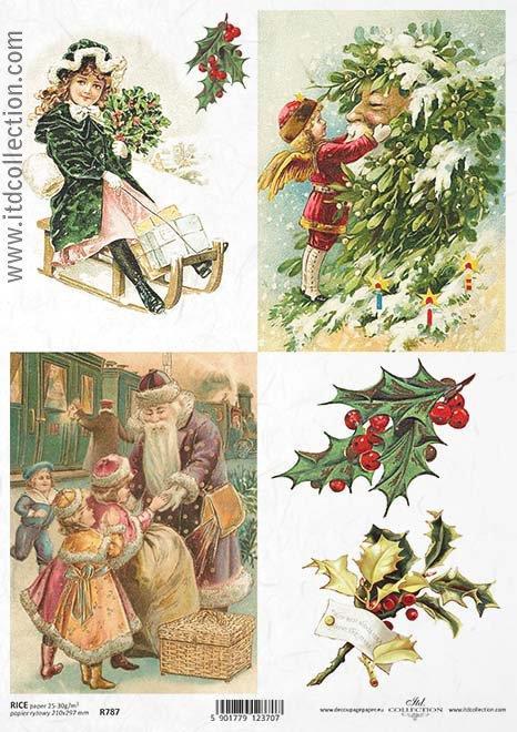 CARTA DI RISO PER DECOUPAGE A4, BABBO NA