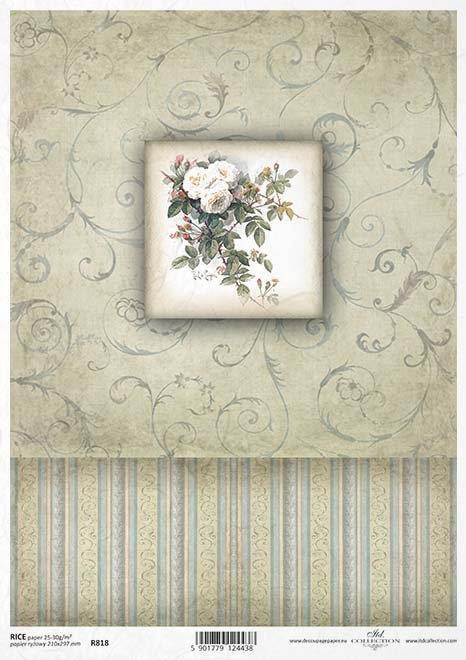 CARTA DI RISO PER DECOUPAGE A4, VINTAGE