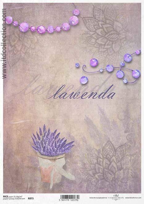 CARTA DI RISO PER DECOUPAGE A4, FRANCESE