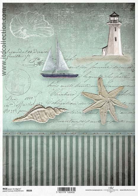 CARTA DI RISO PER DECOUPAGE A4, ESTIVO