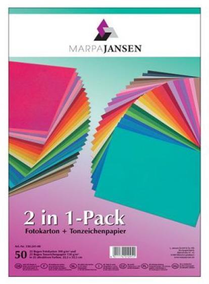 Ustv.mapa 2v1 Tonpapir+Fotokarton; 22,5x32,5 cm; 25+25 list