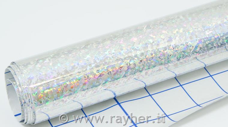 Lamina olografica 0,5x1 m, argento