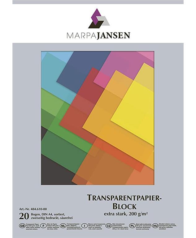 Transparent papir 200g A4 v bloku