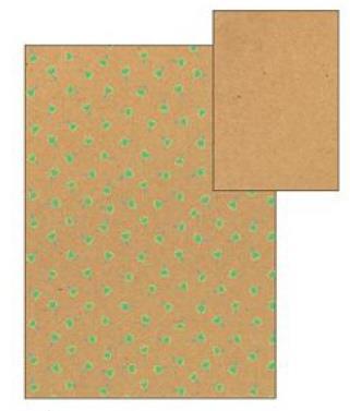 Karton Vintage 230g 50x70 cm, zeleni tulipani