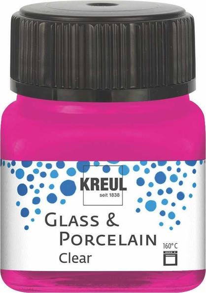 Barva za porcelan in steklo, 20ml, pink, prosojna