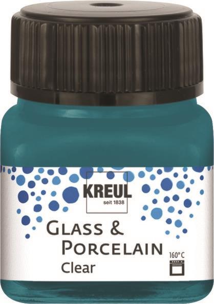 Colore per porcellana e vetro Porcelainilliant 160°C, 20 ml, turchese