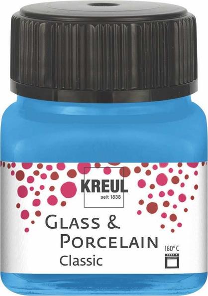 Colore per porcellana e vetro Porcelainilliant 160°C, 20 ml, blu chiaro