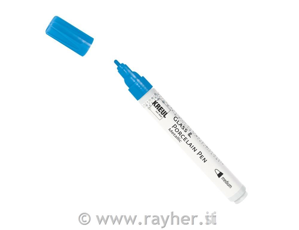 xxxFlomaster za porcelan, kovinsko moder