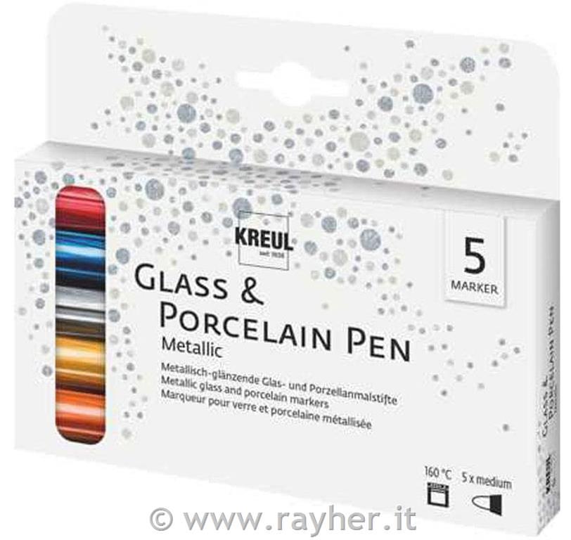 HOBBY LINE Porcelain PEN Set Metallic 5-