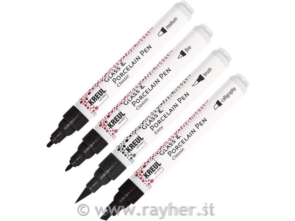 Pennarelli per porcellana e vetro set 4nero