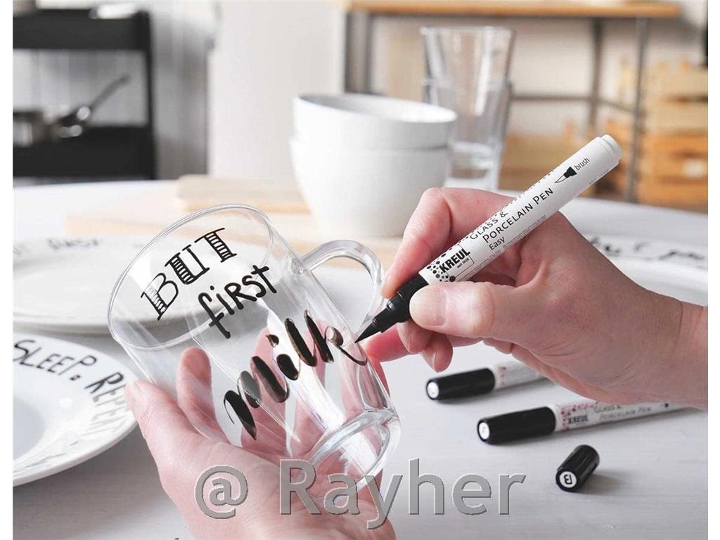 Pennarello per porcellana,easy brush, nero