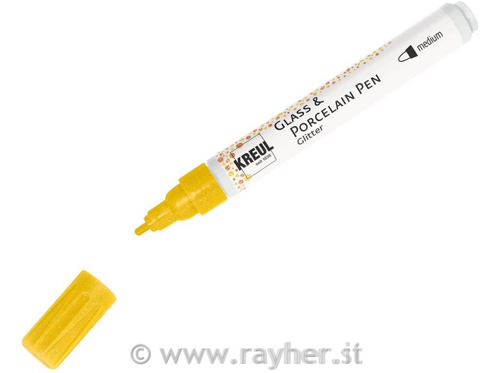 Pennarello per porcellana Glitter giallo