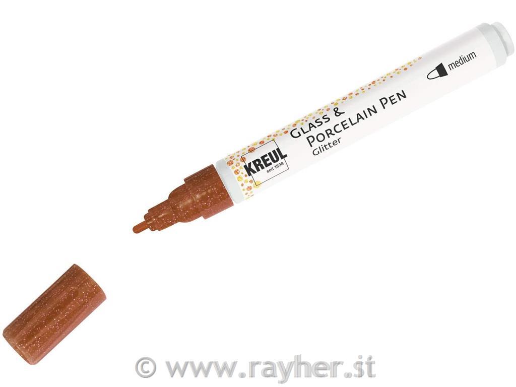 Pennarello per porcellana Glitter marron