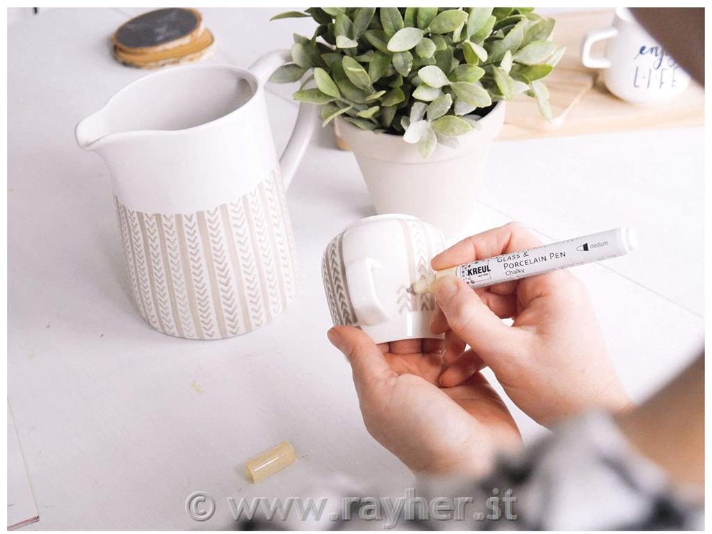 Porcelain markers set 5 Chalky