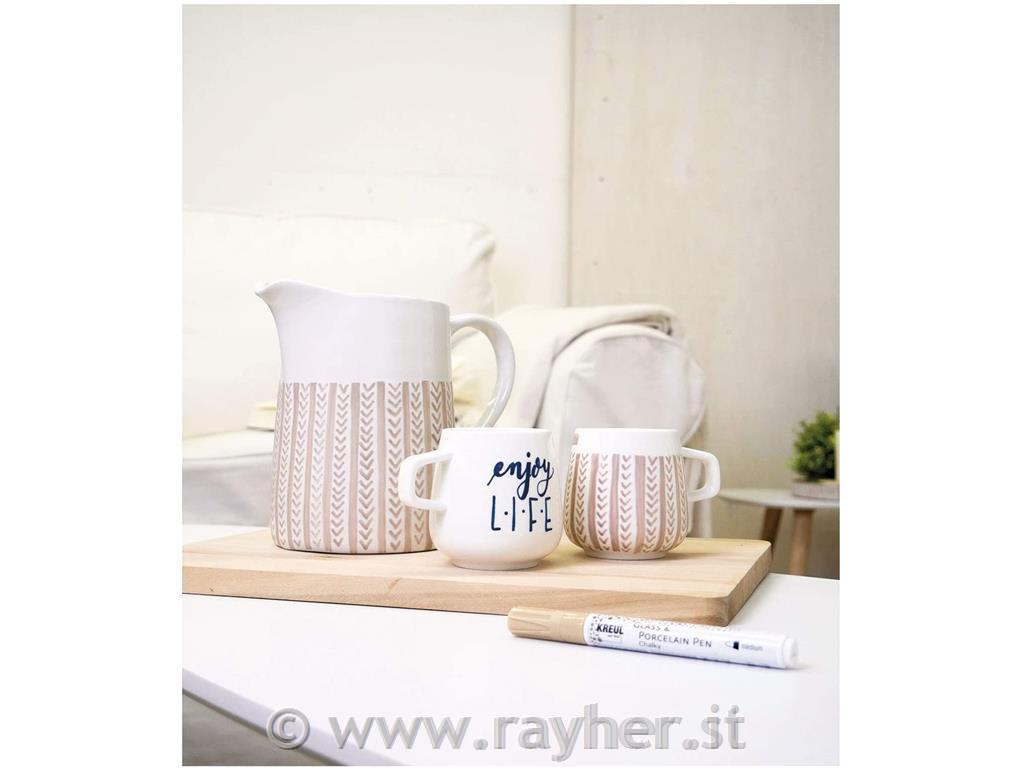 Porcelain markers set 5 Chalky