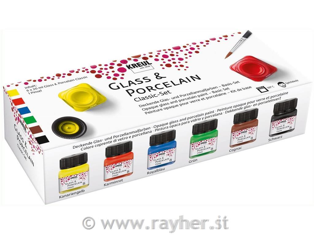 Barve za steklo in porcelan set 6