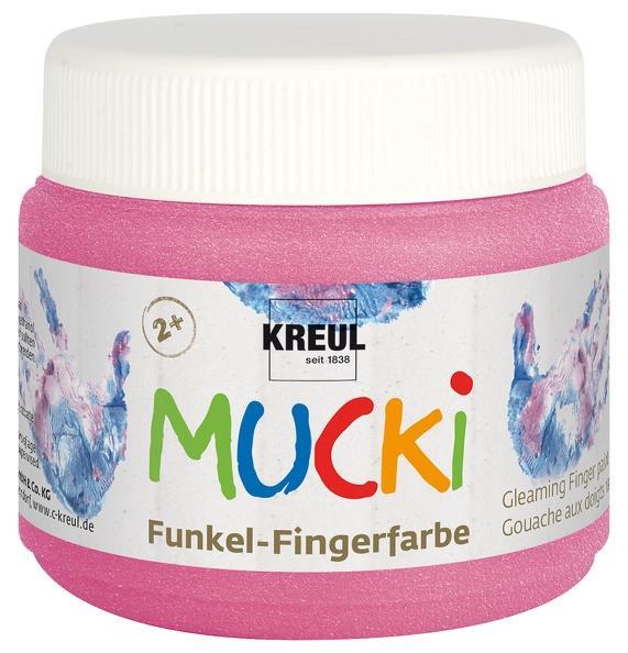 Prstne barve MUCKI 150ml, kovinsko roza