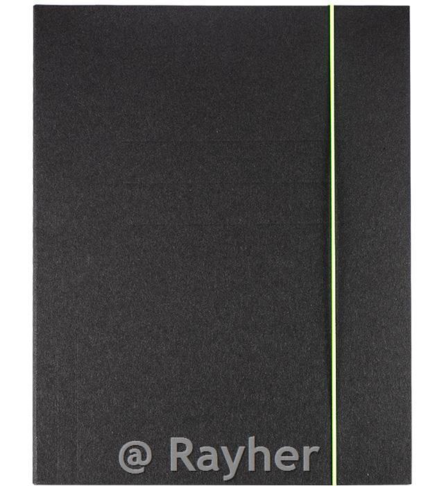 Cartella A4 con elastico, nero