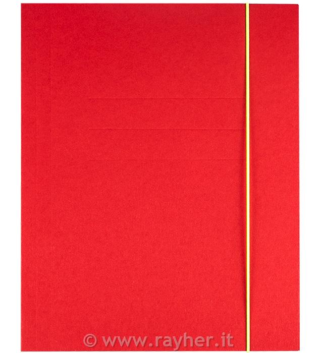 Cartella A4 con elastico, rosso