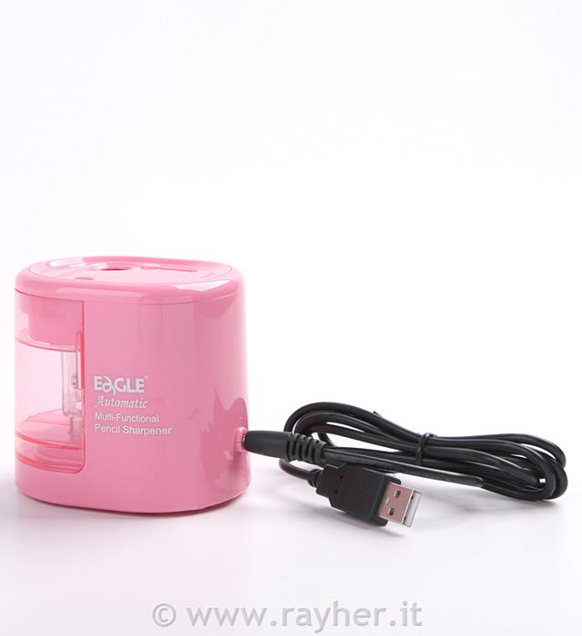 Sharpener, violet, 2 holes, pink