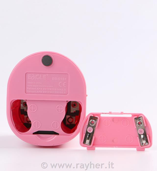 Sharpener, violet, 2 holes, pink