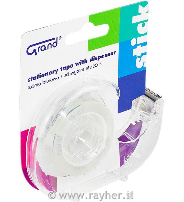 Stationery tape 18×20 m with dispenser