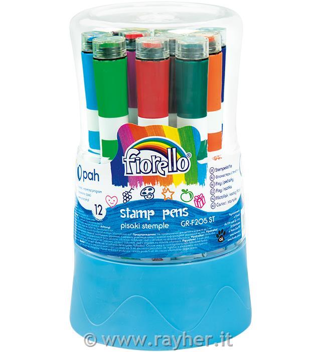 Flomastri s štampiljkami, set 12