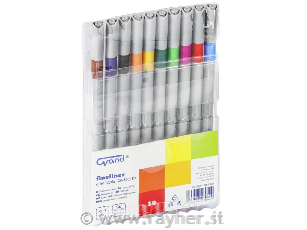 Pennarelli Fineliner 0,4 mm, set 10