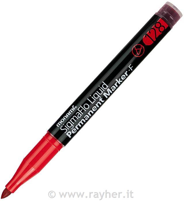 Penna indelebile1 mm, rosso