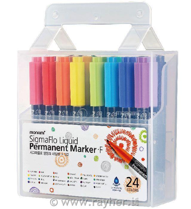 Penna indelebile0,7 mm, set 24