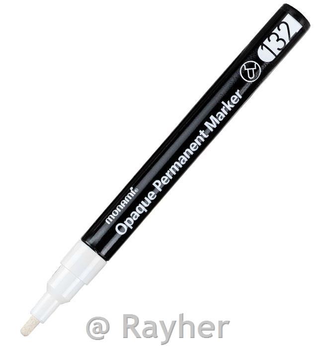 Pennarello indelebile Monami, bianco