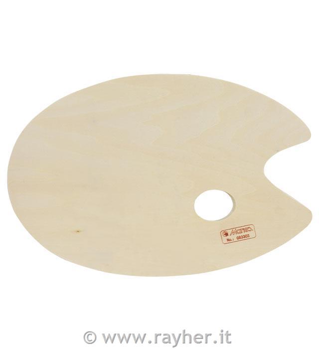 Tavolozza in legno, 21,5 x 30 cm