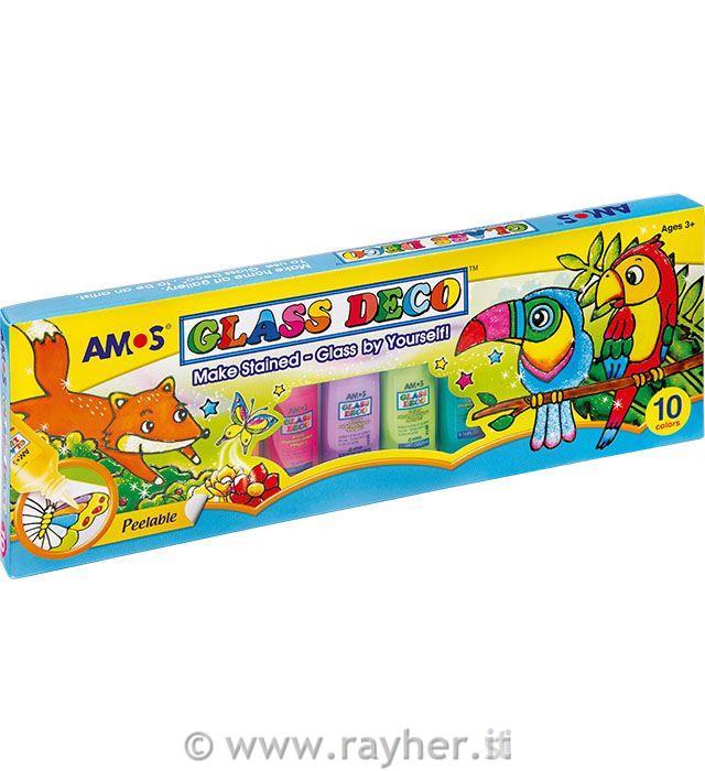 Lepljive barve za steklo Amos