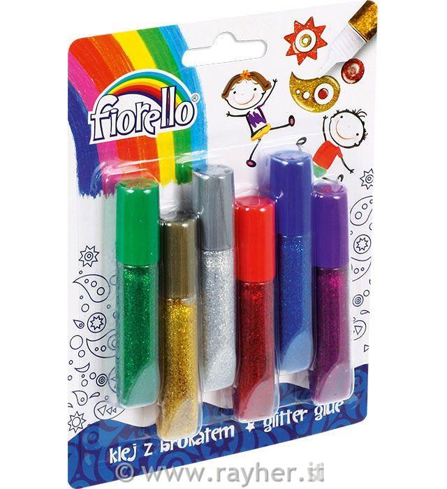 Bleščice v lepilu, 6 ml, set 6